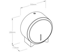 Zásobník na toaletní papír MERIDA STELLA Anti-FingerPrint MINI, průměr 19 cm, nerez mat