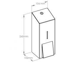 Dávkovač tekutého mýdla MERIDA STELLA Anti-FingerPrint MAXI, objem 800 ml, nerez mat