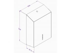 Zásobník na jednotlivé papírové ručníky MERIDA STELLA SLIM MAXI nerez bílá