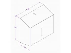 Zásobník na jednotlivé papírové ručníky MERIDA STELLA SLIM MINI nerez bílá