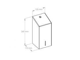 Zásobník na skládaný toaletní papír MERIDA STELLA nerez bílá (kapacita až 400 listů)
