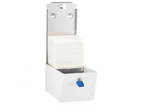 Zásobník na skládaný toaletní papír MERIDA STELLA nerez bílá (kapacita až 400 listů)