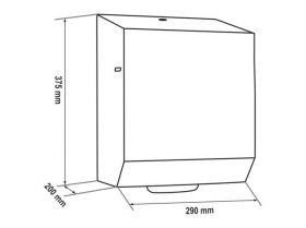 Mechanický podavač papírových ručníků v rolích MERIDA STELLA MAXI nerez bílá