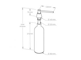 Dávkovač tekutého mýdla umyvadlový CONE, objem nádržky 1000ml, bílý