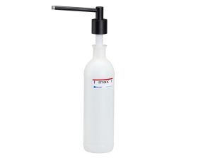 Dávkovač tekutého mýdla umyvadlový CYLINDER, objem nádržky 1000 ml, černý