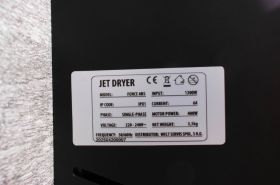 Osoušeč rukou Jet Dryer FORCE Bílý ABS plast