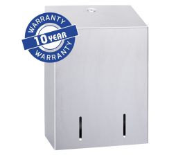 Zásobník na SKLÁDANÝ toaletní papír STELLA nerez mat kapacita až 900 listů