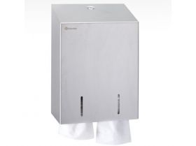 Zásobník na SKLÁDANÝ toaletní papír STELLA nerez mat kapacita až 900 listů