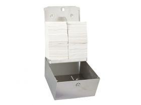 Zásobník na SKLÁDANÝ toaletní papír STELLA nerez mat kapacita až 900 listů