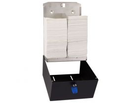 Zásobník na SKLÁDANÝ toaletní papír STELLA nerez mat kapacita až 900 listů