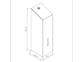 Zásobník na SKLÁDANÝ toaletní papír STELLA nerez mat kapacita až 900 listů bílý