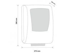 Automatický bezdotykový podavač papírových ručníků v rolích MAXI MERIDA ONE, bílý