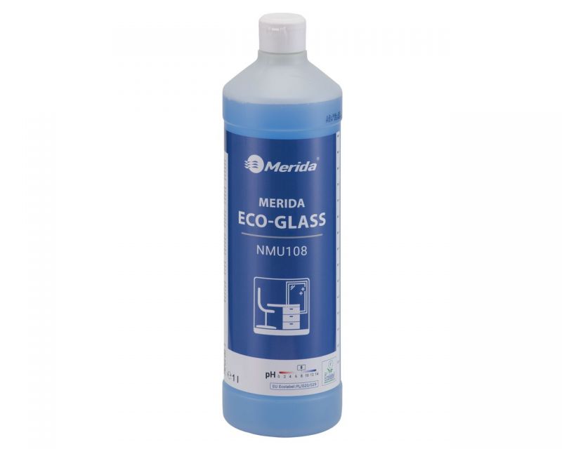 Ekologický čistič skleněných povrchů MERIDA ECO GLASS 1 l, ECOLABEL