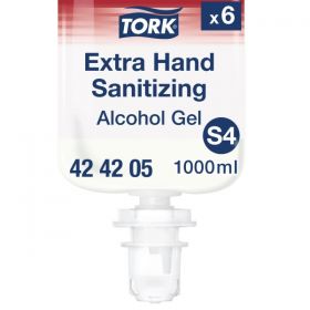 TORK 424205 - Extra gelový dezinfekční prostředek na ruce s alkoholem, 6 x 1000 ml, S4