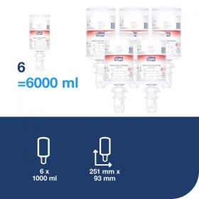 TORK 424205 - Extra gelový dezinfekční prostředek na ruce s alkoholem, 6 x 1000 ml, S4