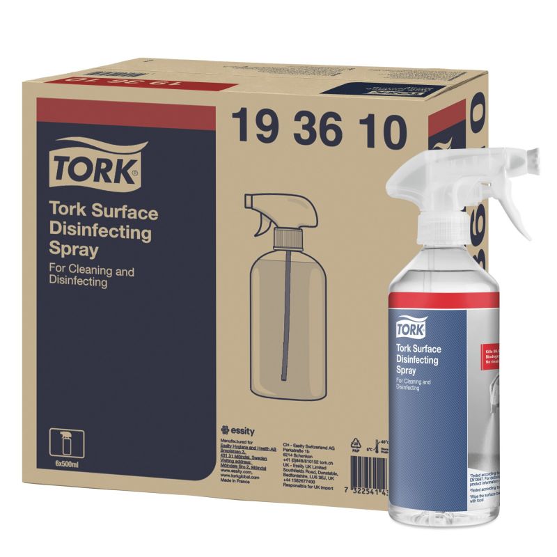 TORK 193610 - Sprej na dezinfekci povrchů, 6 x 500 ml