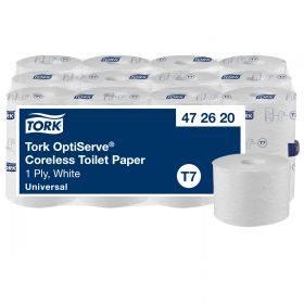 TORK 472620 – Tork OptiServe®– bezdutinkový toaletní papír T7, 24 rl., 1 vrst.