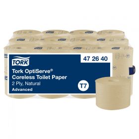 Tork 472640 – OptiServe® bezdutinkový toaletní papír natural T7, 24 rl., 2 vrst.