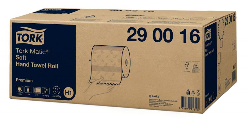 TORK 290016 – Matic® jemné papírové ručníky v roli H1, 2vr., 120m, 6 rolí - Karton
