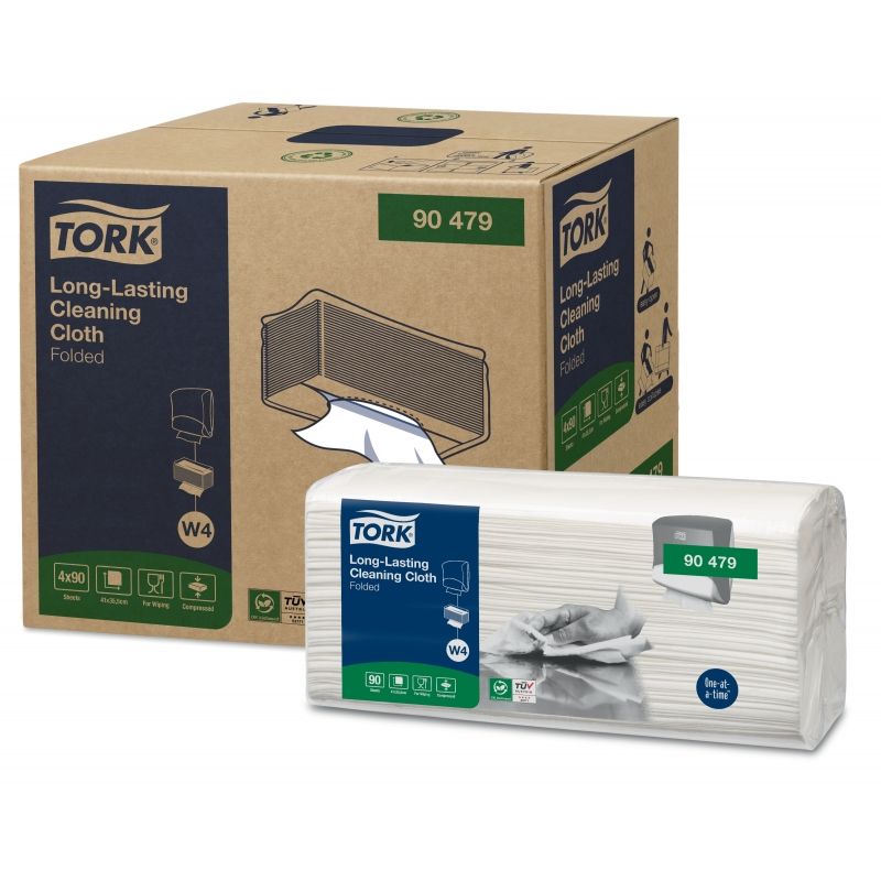 TORK 90479 – Long–Lasting čisticí utěrka netkaná W4, 4 x 90 útr. - Karton