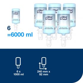 TORK 424601 – Tork sprchový gel S4, 1000 dávek, 6x1000ml - Karton