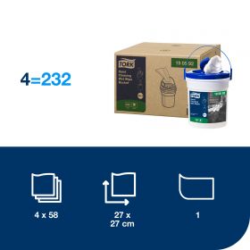 TORK 190592 – vlhčené utěrky na ruce, handy bucket, 58útr.