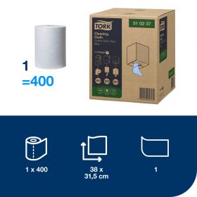 TORK 510237 – Jemná čisticí utěrka W1/W2/W3, netkaná text., 400 útr., 152m