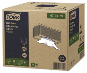 TORK 473179 – Tork skládaná kuchyňská utěrka na čištění W4, netkaná text., bílé, 4x 75 útr - Karton