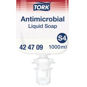 TORK 424709 – Antimikrobiální tekuté mýdlo S4, 1000 dávek, EN1499, EN14476, 6 x 1000 ml - Karton