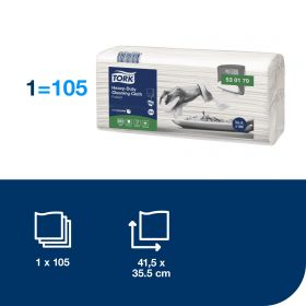 TORK 530179 – Heavy–Duty čisticí utěrka netkaná W4, 4x105 kusů - Karton