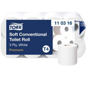 TORK 110316 – jemný 3vrstvý toaletní papír konvenční role T4, 9 x 8 rl. - Karton
