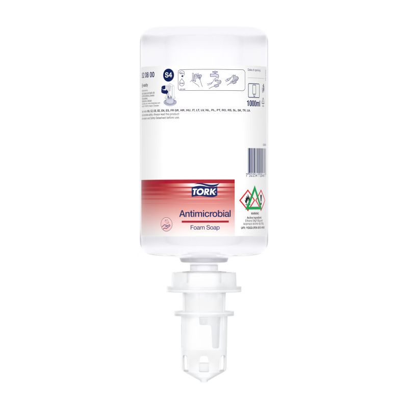 TORK 520800 – Antimikrobiální pěnové mýdlo S4, 6x1000 ml - Karton