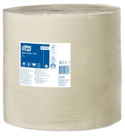 TORK 127107 – Basic papírová utěrka v roli W1, 1 rl., 1 vrst., žlutá, 1190 m x 33 cm