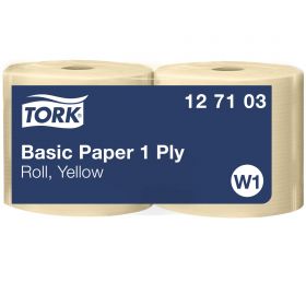 TORK 127103 – Basic papírová utěrka v roli W1, 1vr., 1190 m, 2 kusy - Karton