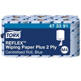 TORK 473391 – Reflex MIDI, papírové utěrky Plus M4, modrá, 2 vrst., 150 m, 6 rolí