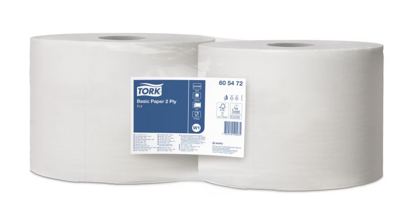 TORK 605472 – Basic utěrka W1, 2 vr., 400m - Karton
