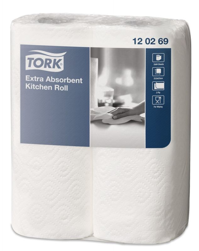 TORK 120269 – Extra absorpční kuchyňské utěrky v roli, 2vr., 15,4 m - Karton