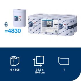 TORK 473480 – Reflex MIDI, papírové utěrky M4, modrá, 1 vrst., 270 m, 6 rolí