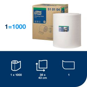 TORK 510104 – Jemná čistící utěrka W1, netkaná text., 380m