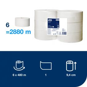 TORK 120160 – Jumbo jemný toaletní papír T1, 1vr., 6 x 480m - Karton