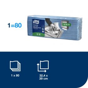 TORK 190578 – průmyslová Low–Lint čisticí utěrka W4, netkaná text. 1vr., 80útr.