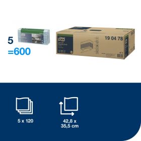 TORK 190478 – Low–Lint čisticí utěrka W4, 5x120ks - Karton