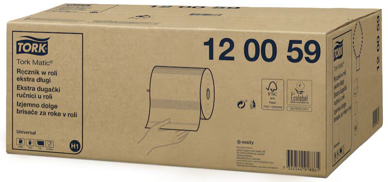 TORK 120059 – Matic® papírové ručníky v roli H1 – extra dlouhá role, 1vr., 280m, 6 rolí - Karton