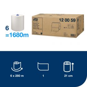 TORK 120059 – Matic® papírové ručníky v roli H1 – extra dlouhá role, 1vr., 280m, 6 rolí - Karton