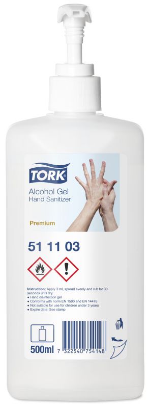 TORK 511103 – Alcohol gelový dezinfekční prostředek, 500 ml