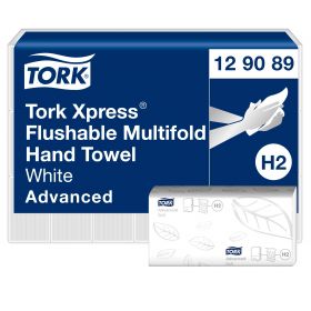 TORK 129089 – Xpress® Flushable papírové ručníky Multifold H2, 2vr., 21x200ks  - Karton