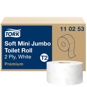 TORK 110253 – Mini Jumbo jemný toaletní papír T2, 2vr., 12 x 170m - Karton