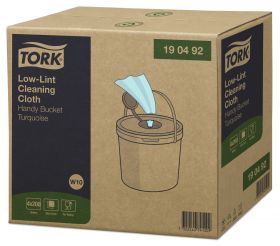 TORK 190492 – Low–Lint čisticí utěrky v přenosném kbelíku W10, netkaná text., 200útr., 4 kusy - Karton