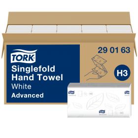 TORK 290163 Singlefold – Jemné skládané ručníky H3, 2 vrst., 15 x 250 ks - Karton
