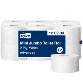 TORK 120280 – Mini Jumbo toaletní papír T2, 2vr., 12 x 170m - Karton